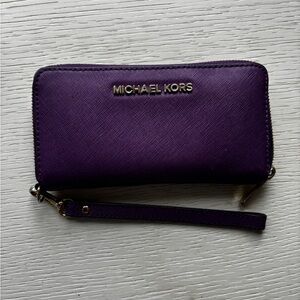 Michael Kors Dark Purple Wristlet